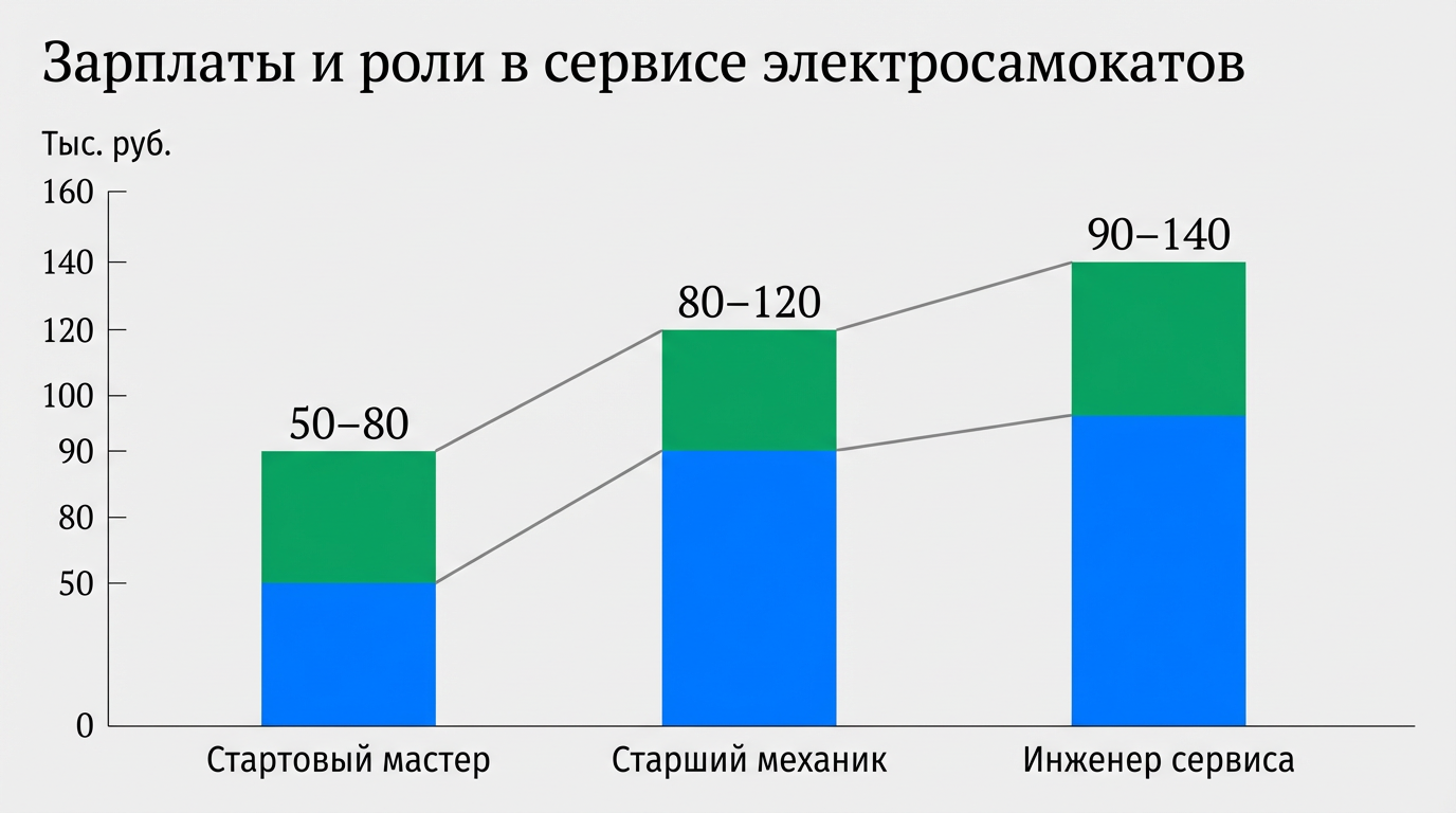 Зарплаты и роли в сервисе элктросамокатов